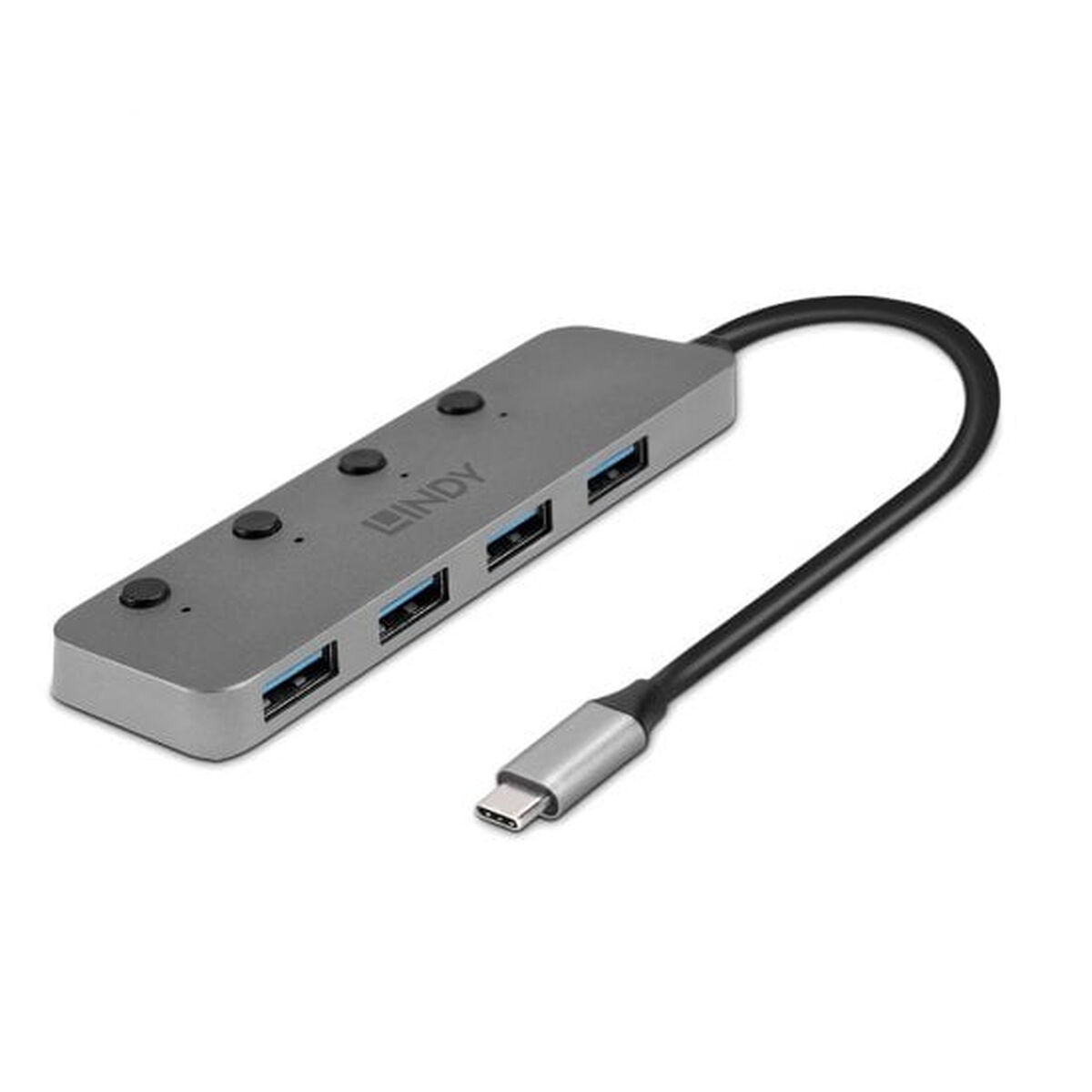 Hub USB-C LINDY 43383 Grijs (1 Stuks)